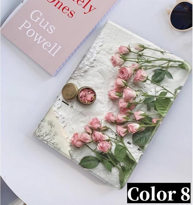 Flower Case for Xiaomi Redmi Pad 2 11 Case Flower Pattern Cute Floral Illustrated Printed Cover with Pencil HolderColor 5