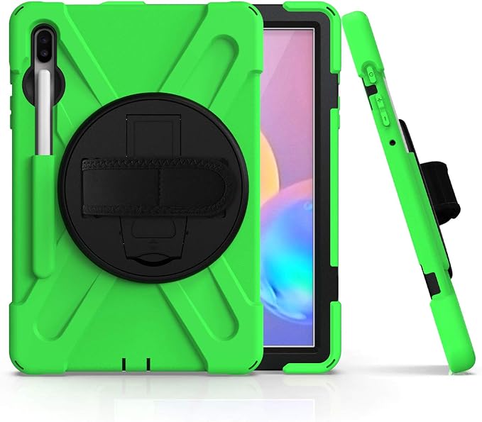 KIQ Shield Series for Samsung Galaxy Tab S7 FE Case Galaxy Tab S8 Plus Case Heavy Duty Shockproof Case w/S Pen Holder for Samsung Tab S7 fe 5G case 12.4 Inch 2020 SM T970 X800 T730 - Black