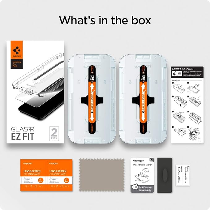 Spigen Tempered Glass Screen Protector [GlasTR EZ FIT] designed for iPhone 11 / iPhone XR [6.1 inch] [Case Friendly] - 2 Pack