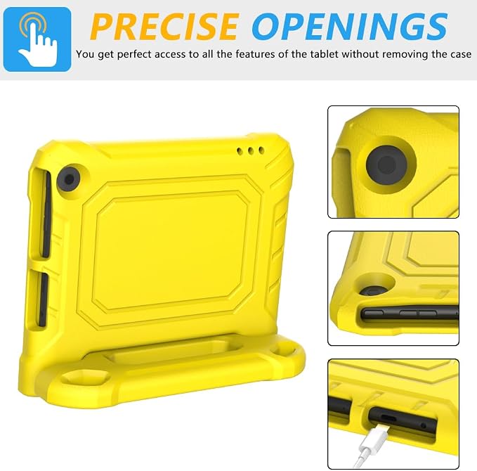 Kids Case for Amazon Fire 7 Tablet Case (12th Generation 2022)Blue | Lainergie Lightweight Easy to Carry Shockproof Kids Friendly Durable Hight Quality EVA Material Cover with Handle Stand