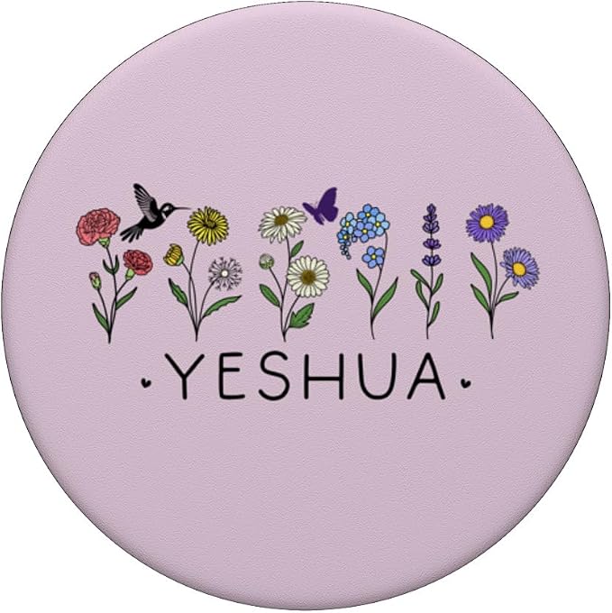 Yeshua Christian Bible Verse Butterfly Scripture God Quotes PopSockets PopGrip for MagSafe