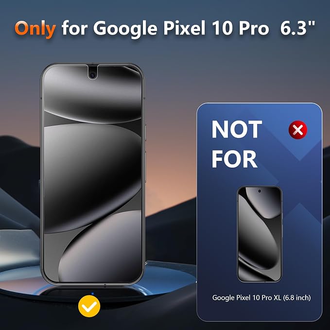 [2 Pack] Anti Glare Matte Privacy TPU Screen Protector for Google Pixel 10 (Not Glass) Fingerprint Sensor Compatible Full Adhesive Flexible Film Easy Installation