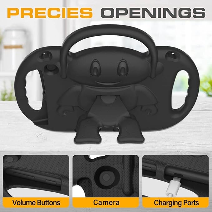 Kid-Proof Case for 8 Inch Tablet(12th/10th Generation 2024/2022/2020 Release) - Durable Shockproof Protective Cover with Shoulder Strap for 8 Plus Tablet Not for iPad Samsung Tablet Black