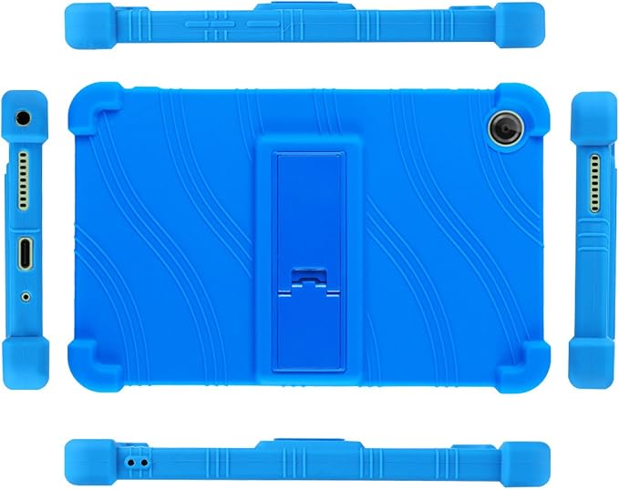 Case for Lenovo Tab One 8.7 Inch Tablet 2025 (TB305FU) Kids Friendly Soft Silicone Adjustable Stand Cover for Lenovo Tab K9 Tablet 8.7 inch Tablets (Blue)