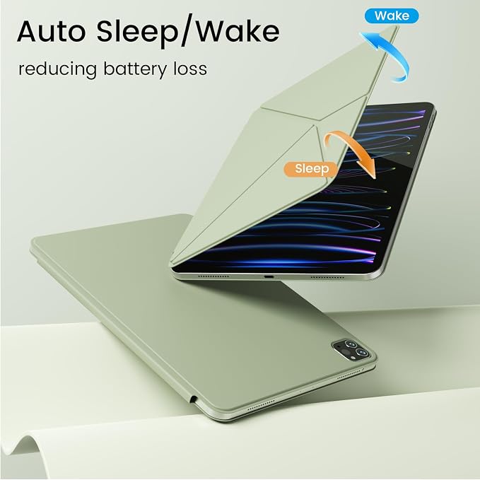 Magnetic Case for iPad Pro 11 Inch 4th/3rd/2nd Gen Black | Magnetic Attachment Support 2nd Gen Pencil Charging Slim &amp Light Folio Stand Case for iPad Pro 11'' 2022/2021/2020