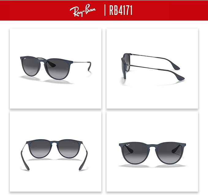 Ray-Ban RB4171 ERIKA Round Sunglasses For Women +BUNDLE with ACCESSORY EYEWEAR KIT