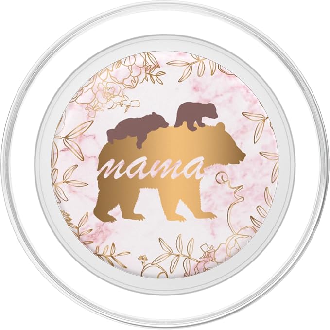 Mama Bear 2 Cubs Women Cell Phone Accessory PopSockets Adhesive PopGrip