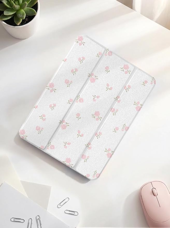 Case for iPad 9th/ 8th/ 7th Generation Case 10.2&amp10.5 Inch (2021/2020/2019 Release) Slim Lightweight Soft Trifold Back Cover with Pencil Holder &amp Auto Sleep/Wake CoverBeige Checkered