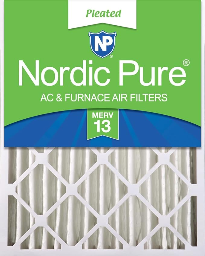 Nordic Pure 16x25x4 Pleated MERV 13 Air Filter 1 Pack
