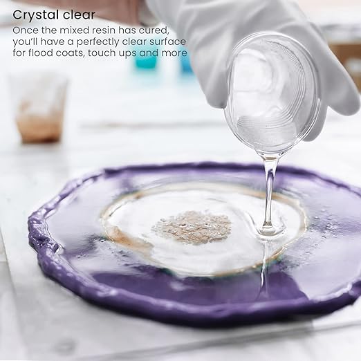 Arteza Epoxy Resin Kit, 30-Piece Set, Engaging Craft Supplies & Materials, Resin Accessories Includes 2 x 8-oz Bottles and Hardener, 3 Silicone Molds, Mica Powder, Pipette, and More