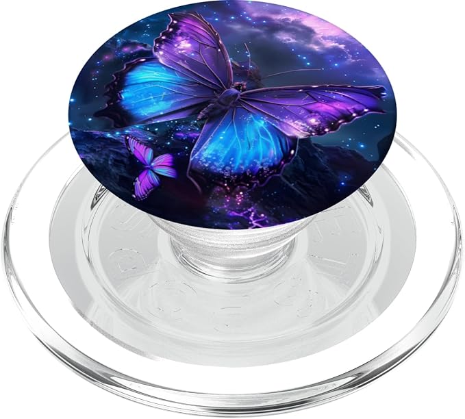 Purple Butterflies PopSockets PopGrip for MagSafe