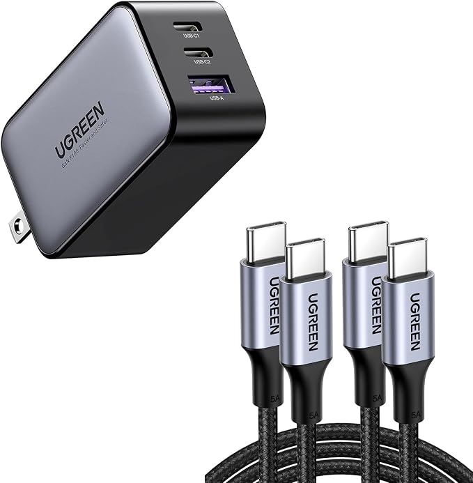 UGREEN 65W USB-C Charger with 100W USB-C Cable Bundle