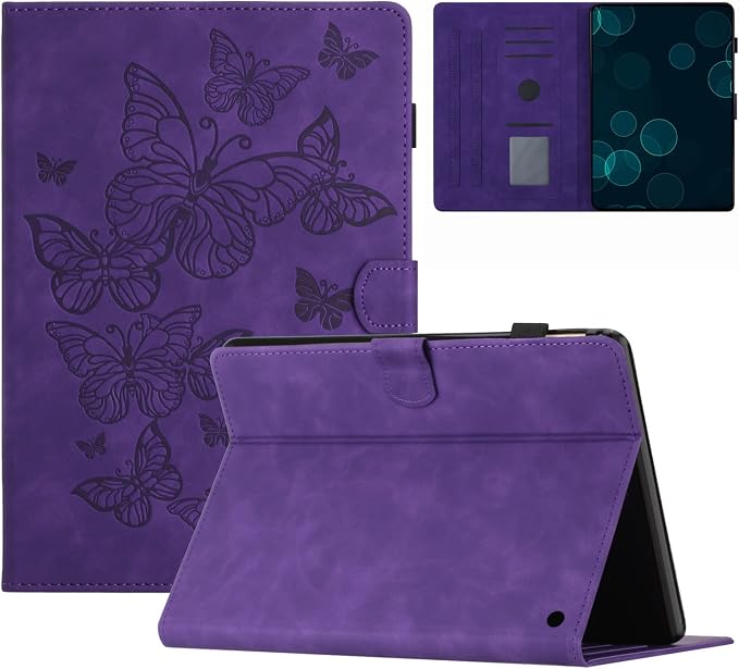 Case for Kindle Fire HD 10/10 Plus 13th/11th Generation 2023/2021 | PU Leather Folio Folding Stand Protective Cover for Fire HD 10.1 inch Tablet Auto Sleep Wake Hummingbird