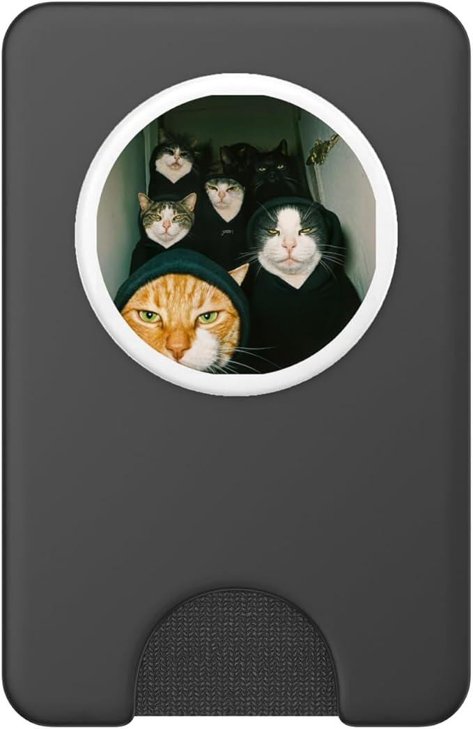 Cat Gang Hoodie Photo Illustration Print PopSockets PopGrip for MagSafe