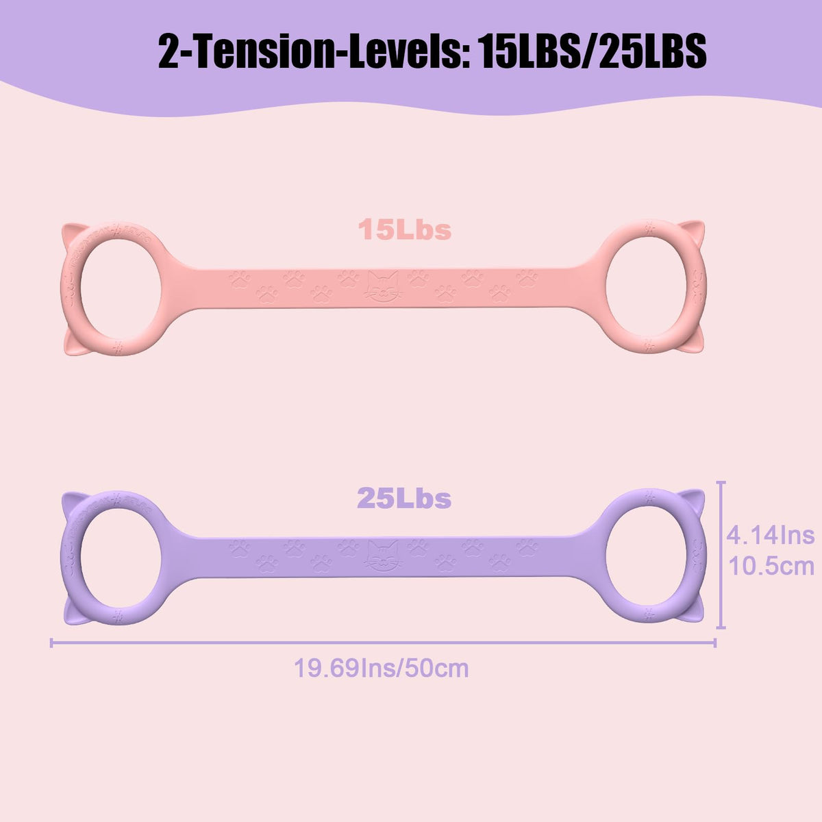 TREKONPEAK Figure 8 Resistance Bands Set,Silicone Stretch Bands for Women