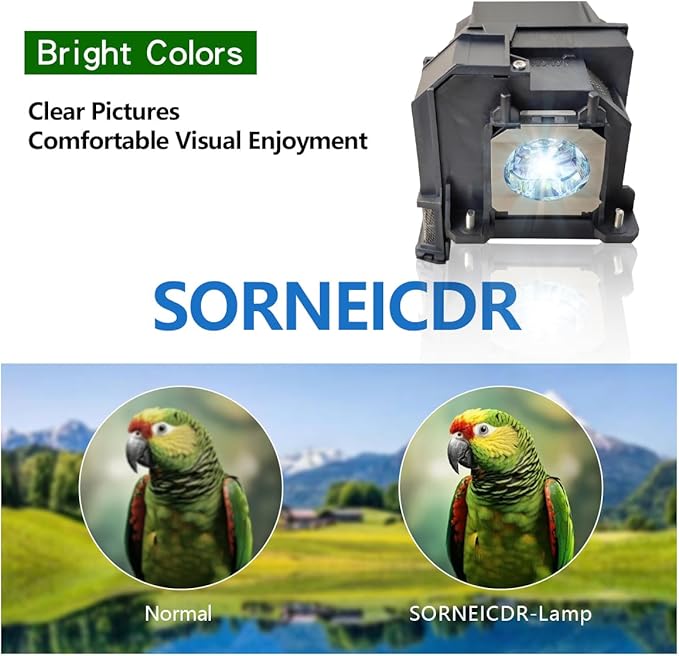 SORNEICDR EL PLP91 Replacement Projector Lamp Bulb Compatible with Epson BrightLink 695Wi EB-695Wi EB-685W EB-685WS 685Wi PowerLite 680 685W 685Wi EB-680 EB-680S Projectors