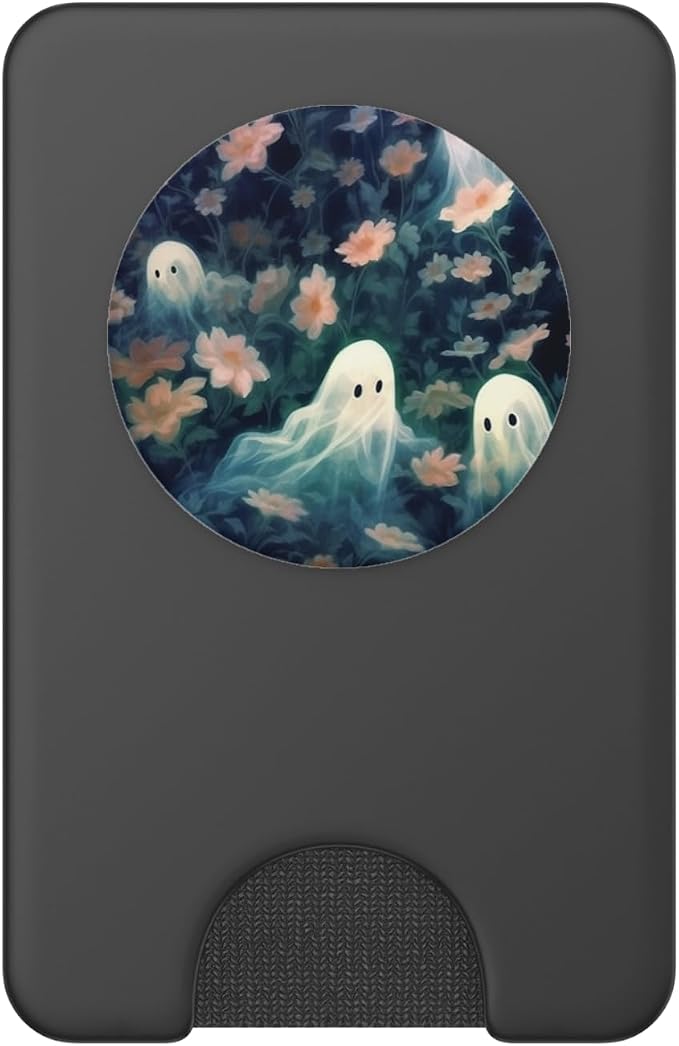 Aesthetic Floral Ghost Gifts Ghost In Wildflowers PopSockets Adhesive PopGrip