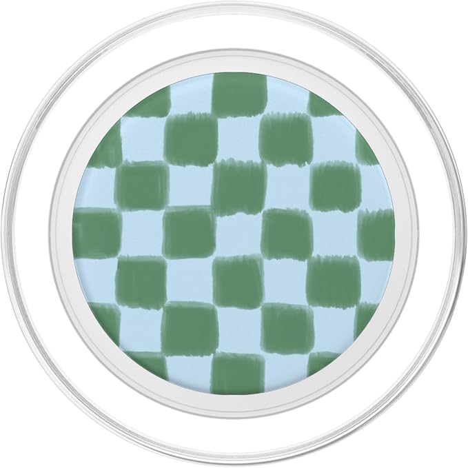 PopSockets Phone Grip – Blue Green Checker PopSockets PopGrip for MagSafe