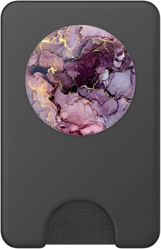 Cool Purple-Gold Landscape Natural-Marble PopSockets Adhesive PopGrip