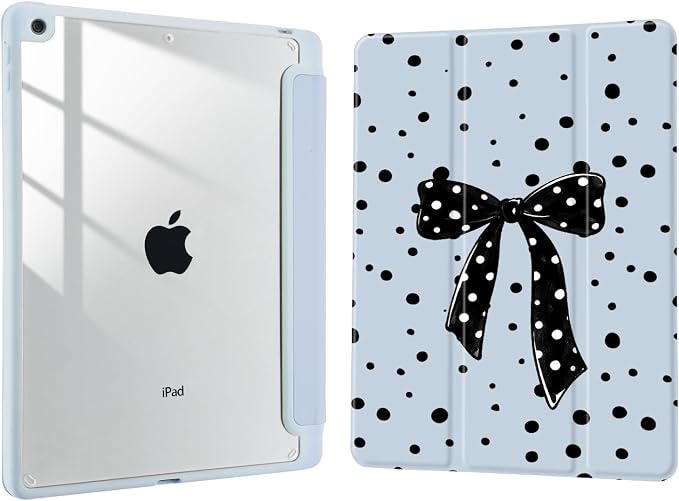 Joyland Brown Leopard Floral for iPad 6th/5th Generation 9.7 Inch 2018/2017Air 2/Air 1 CaseBuilt-in Pencil Holder with Shockproof Cover Transparent Back Shell Auto Wake/SleepBlack