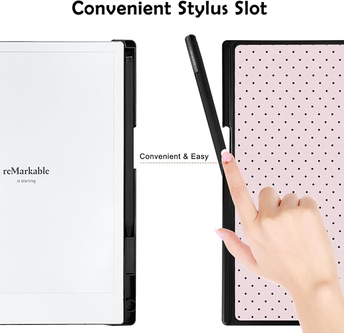 Case for Remarkable 2 Paper Tablet 10.3 2020 ReleasedLightweight and Hard Back Shell Protective Book Folio Cover with Built-in Pen HolderComes with Remarkable 2 Pen Tips.