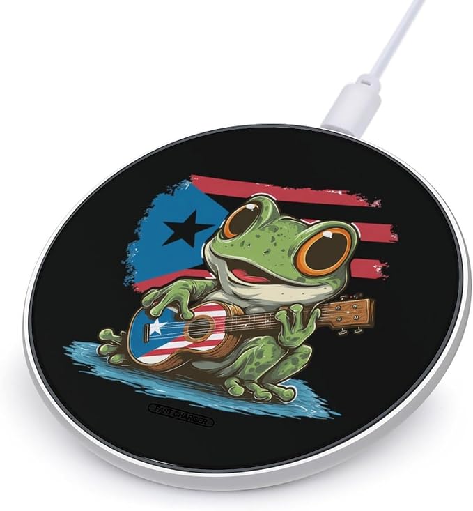 Frog Guitar Puertoricoes Wireless Charger Portable Charging Pad | LightweightAll Smartphone