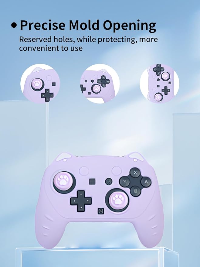 Case for Nintendo Switch 2 Pro ControllerUYRUREL Premium Sillence MaterialShock-Absorbing and Anti Drop Protection Soft Shellwith Stickers and Thumb GripsBlack.