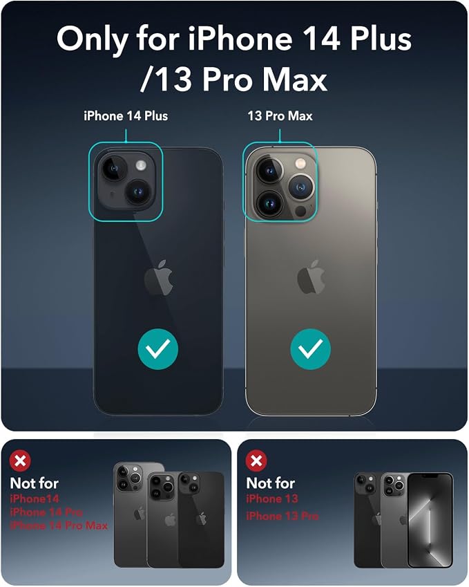 ESR 3 Pack for iPhone 14 Plus/13 Pro Max Screen Protector Armorite | 7X Impact Absorption 9H+ Tempered Glass Easy One-Pull Installation Full-Coverage Protection UltraFit Tray Bubble-Free