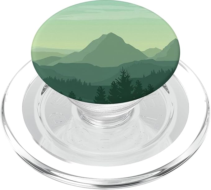 Green Mountain Pop Mount Socket Art Work Tree Woods PopSockets Adhesive PopGrip