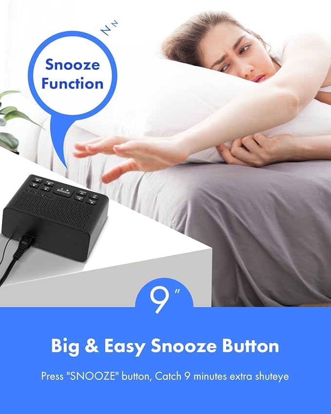 Homicial Digital Alarm Clock Radio with AM/FM Radio, Multi-Colors 1.4” LED Digits, Preset, Sleep Timer and Clear Display with Dimmer for Bedroom Bedside, Battery/Plug-in Powered