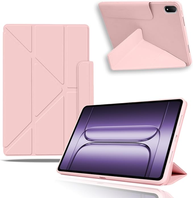 Case for OnePlus Pad 3 Tablet 13.2inchNOUKAJU Tablet Protection CoverAdjustable BracketDrop-ResistantAnti-ScratchProtection Case for OnePlus Pad 3 Tablet(Pink)