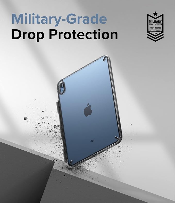 Ringke Fusion [No Wobbling] Compatible with iPad 11th Generation Case (A16 2025) and iPad 10th Generation Cover (2022) Transparent Shockproof Back with Pencil Holder - Clear