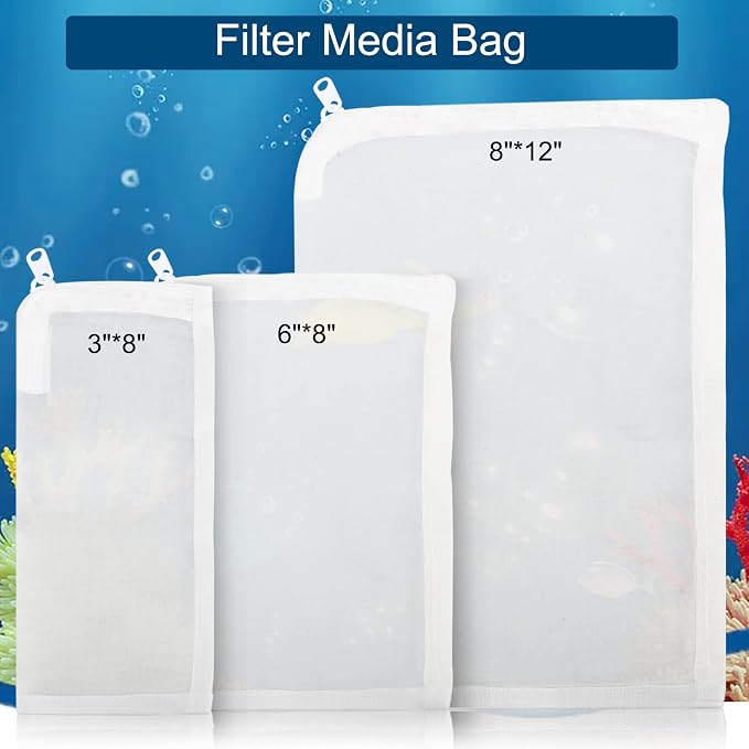 Segarty Aquarium Filter Bags High Flow, 10 Pack 0.15mm Mesh Bag 7.7 x 6 Inch
