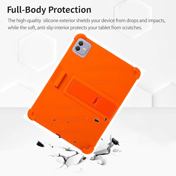 Case for Blackview Link 8 12.7-Inch Tablet – Shockproof Silicone Protective Cover with Kickstand Drop-Resistant Business Style (Black)
