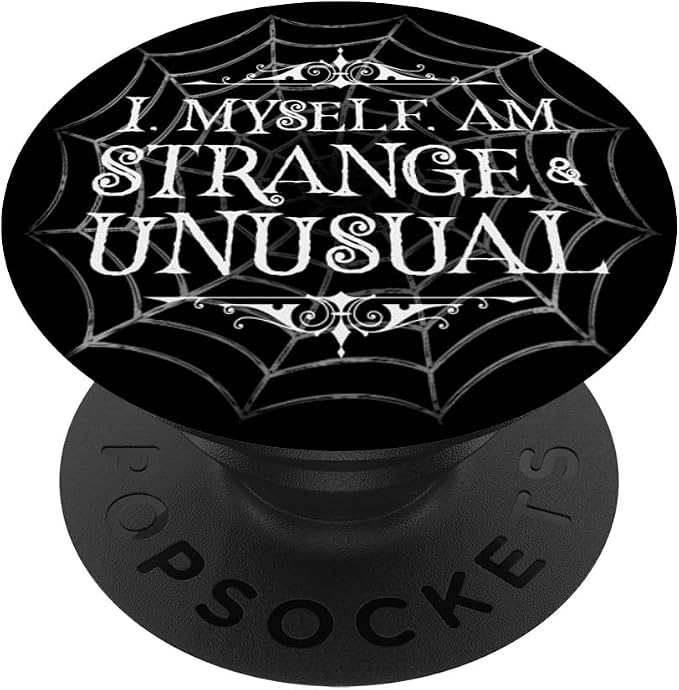 I Myself Am Strange &amp Unusual Spider Spider Web Arachnid PopSockets Adhesive PopGrip