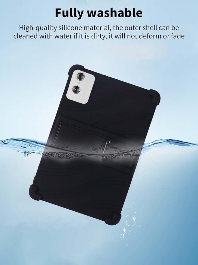 Case for SVITOO ‎P11 Tablet 11inchNOUKAJU Tablet Protection CaseAdjustable BracketSoft SiliconeSilicone Protection Cover for SVITOO SVTT001(Black)