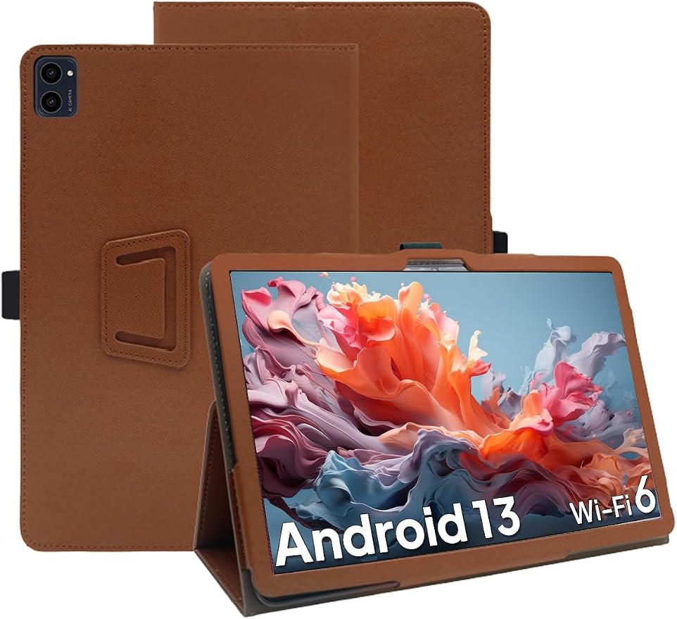 Case for ApoloSign EM101A 10.1 Touch Screen Tablets，Premium Leather Business Folio Stand Cover with Hand Strap for ApoloSign EM101ABlack.