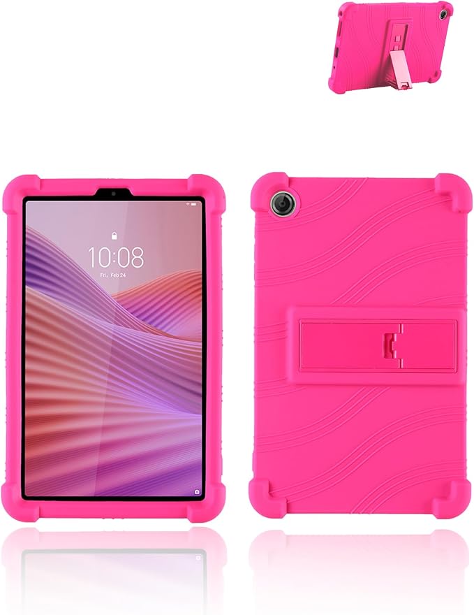 for Lenovo Tab One &amp Nook Reading Tablet Android Tablet8.7 inch Tablets CaseSoft Silicone Adjustable Stand Cover Lightweight Kids FriendlyBlack.
