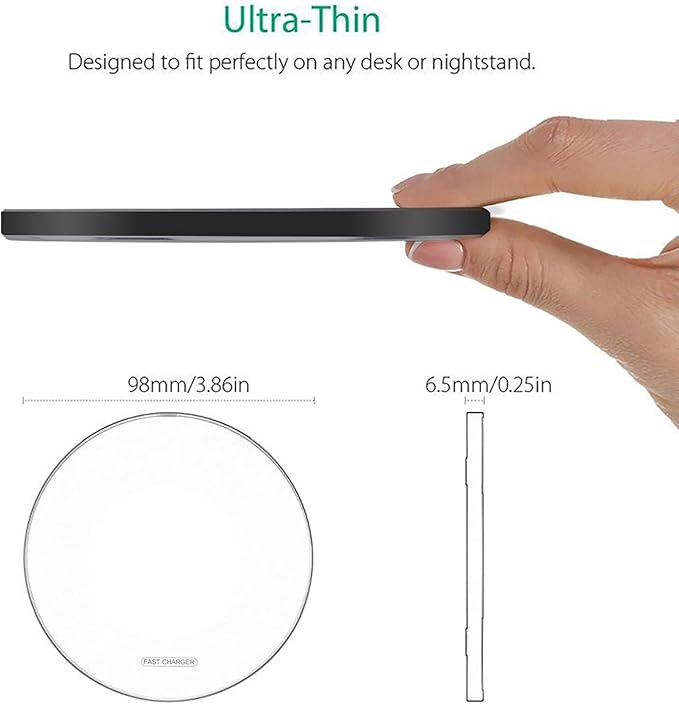 Fast Wireless Charger,20W Max Wireless Charging Pad Compatible with iPhone 16/16 Pro/15/14/13/12/SE/11/XS Max/XR,AirPods;FDGAO Wireless Charge Mat for Samsung Galaxy S25/S24/Note,Pixel/LG G8