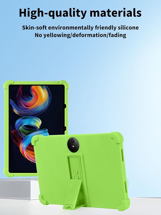 Case for TCL NXTPAPER 11 Plus Tablet 11.5inchNOUKAJU Tablet Protection CaseAdjustable BracketSoft SiliconeSilicone Protection Cover for TCL NXTPAPER 11 Plus(Blue)