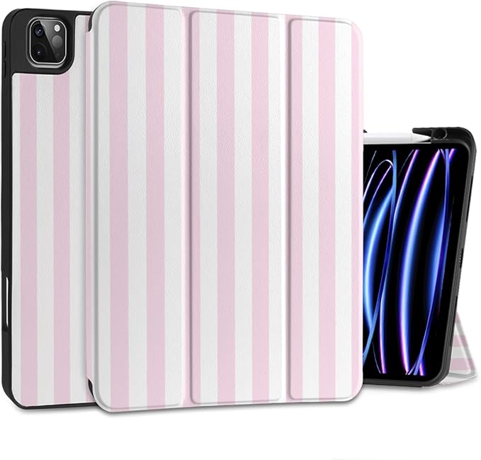 Case for iPad Pro 12.9 inch 6th Generation 2022 Built-in Pencil Holder + Trifold Stand + Auto Wake/Sleep + Protective Cover for iPad Pro 12.9 5th/4th/3rd Gen- Bear