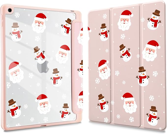 Joyland Leopard Print for iPad 10th Generation Case 10.9 inch 2022/iPad (A16) 11th Gen 11 2025Built-in Pencil Holder with Shockproof Cover Clear Transparent Back Shell Auto Wake/SleepBlack