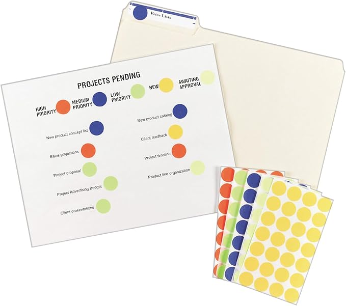 Avery Printable Color Coding Round Labels, 3/4 Inch Diameter, Orange, 1,008 Customizable Labels (05465)