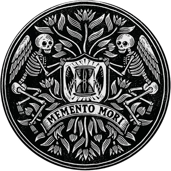 Memento Mori Stoicism Philosophy Skeleton Wings You'll Die PopSockets Standard PopGrip