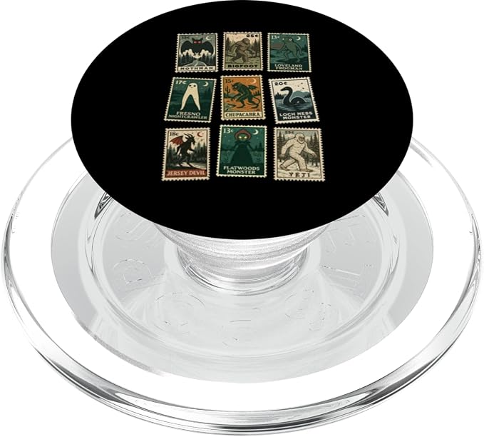Cryptid Monster Stamps PopSockets PopWallet for MagSafe