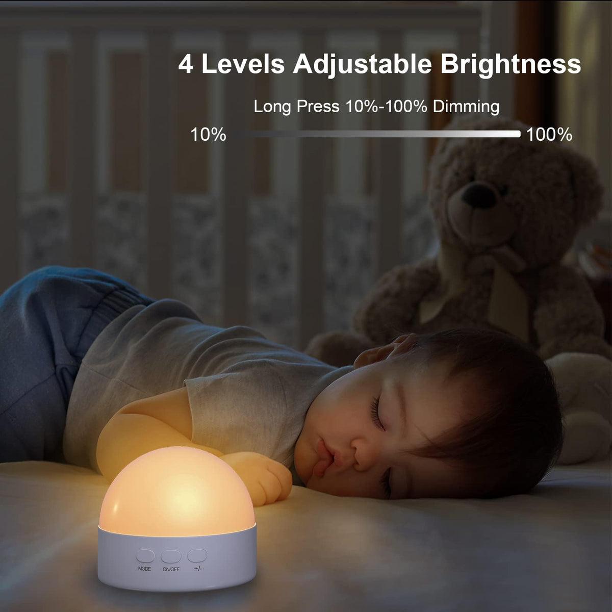 Kintion Night Light, Dimmable 8 Color Portable LED Night Light, 1800mAh Rechargeable Nursery Light Lamp, Soft Eye Caring Warm White, White, Red, Blue, Green Color Lighting for Sleep Aid (White, 2pcs)