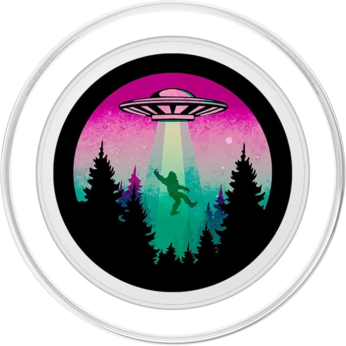 Cryptidcore Aesthetic Sasquatch Bigfoot UFO Alien Abduction PopSockets Adhesive PopGrip