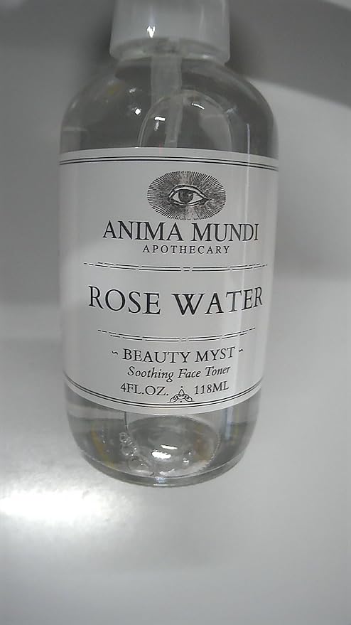 Anima Mundi Apothecary Soothing Rose Water Face Toner - Beauty Myst Facial Spray Helps Reduce Redness, Calm Skin, & Slow Signs of Aging - Made with Rose Distillate & Hints of Citrus (4 oz/118 ml)