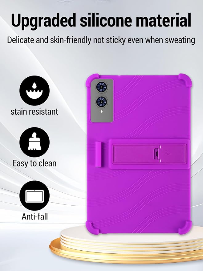 for TECLAST T65 13.4 inch Tablet Protective case Shockproof Lightweight Silicone Protective Cover with Stand Child-Friendly Protection Easy to Clean DesignBlack