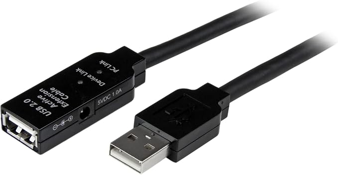 StarTech 3m Active USB 5Gbps Extension Cable USB-A M/F TAA | 3.0 repeater With AC power adapter Fully shielded USB 3.2 Gen1 Type-A USB Powered Blue LED status indicator